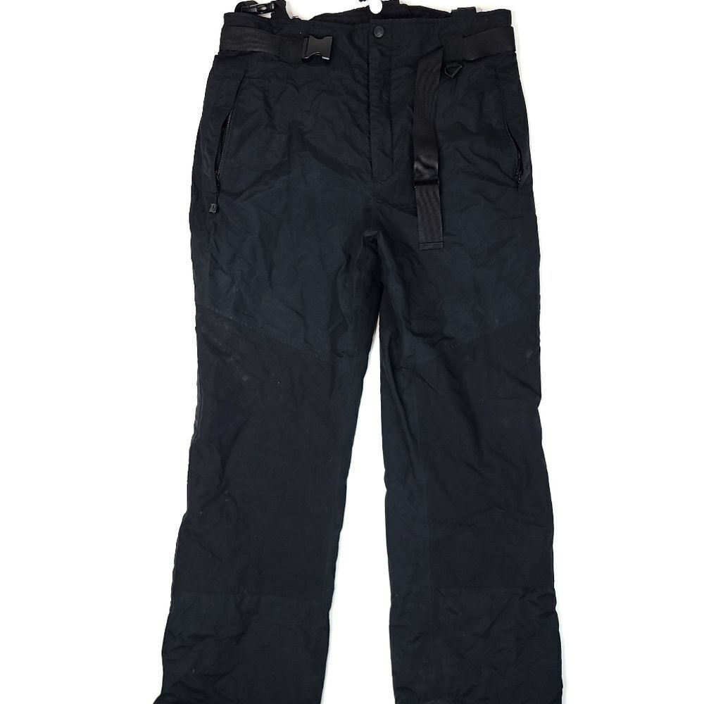 Cabelas Gore-Tex Black Snow Bibs Overalls Mens Large Tall Black Nylon Outdoors - Picture 1 of 8